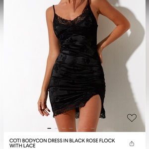 Motel Rocks COTI bodycon dress in Black Lace